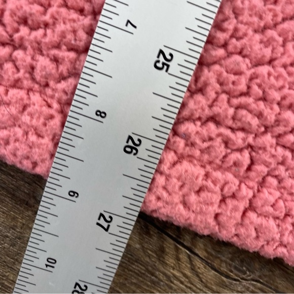 PINK Cozy Fleece Women L Pink Zip Drawstring Mock Neck Front Pocket Warm Outdoor - Picture 7 of 7